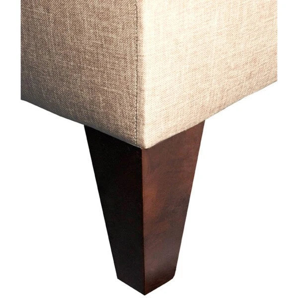 Banc de rangement long capitonné 10 boutons