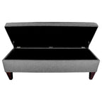 Banc de rangement long capitonné 10 boutons