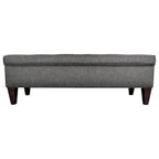 Banc de rangement long capitonné 10 boutons