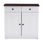 Armoire de rangement de cuisine traditionnelle en bois blanc par
