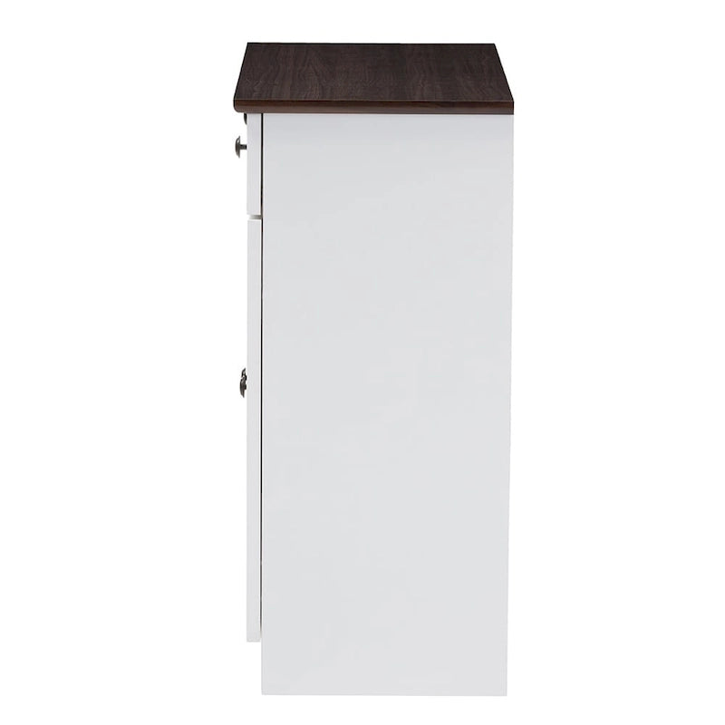 Armoire de rangement de cuisine traditionnelle en bois blanc par