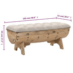 Banc de rangement 40,6 Bois Massif Sapin - 40,6 x 20,1 x 17,3
