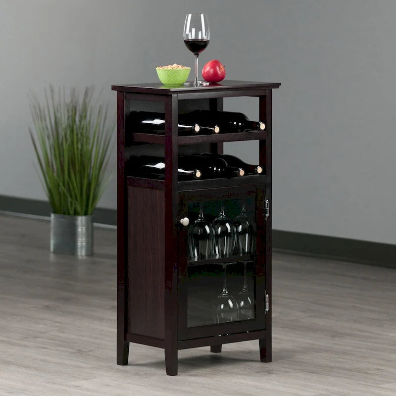 Meuble à vin, Espresso - 19.13 x 12.72 x 37.48 pouces