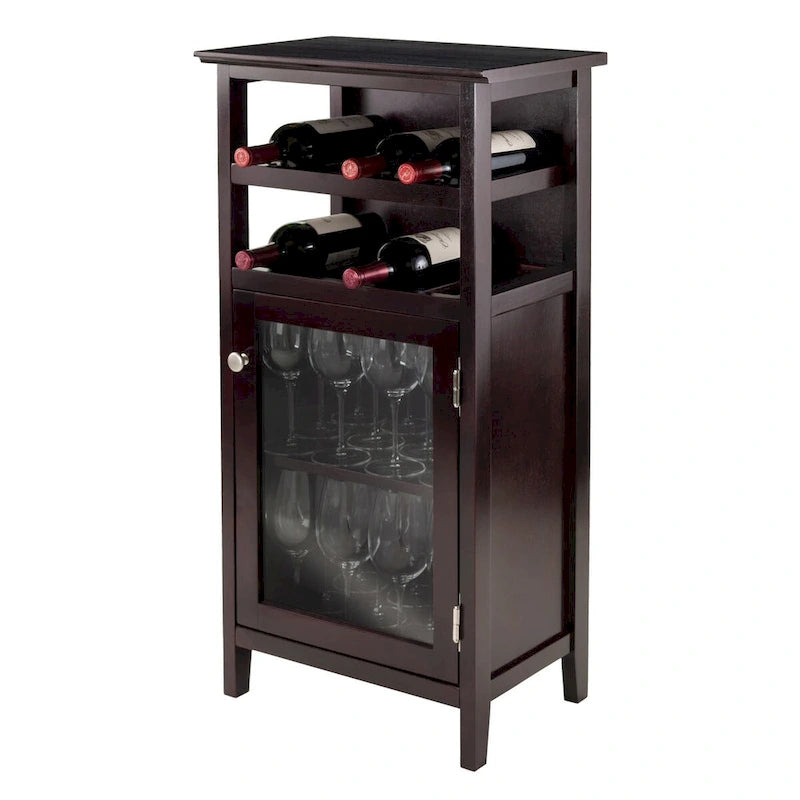 Meuble à vin, Espresso - 19.13 x 12.72 x 37.48 pouces