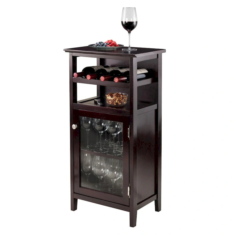 Meuble à vin, Espresso - 19.13 x 12.72 x 37.48 pouces