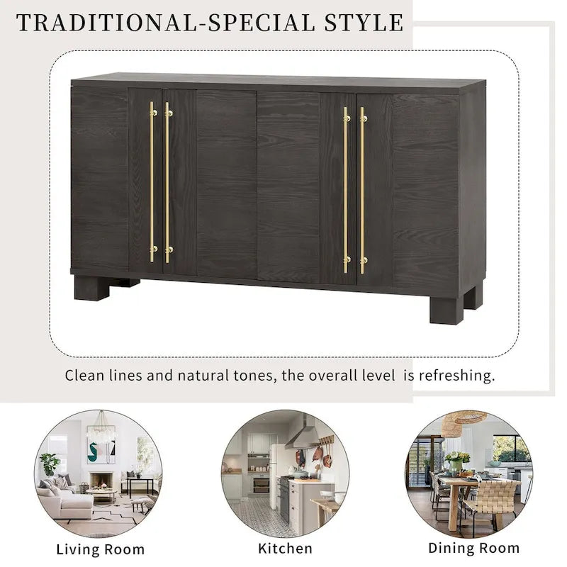 Buffet en bois de style traditionnel