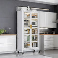Étagère de cuisine ouverte, du sol au plafond, meuble de rangement pour micro-ondes