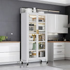 Étagère de cuisine ouverte, du sol au plafond, meuble de rangement pour micro-ondes
