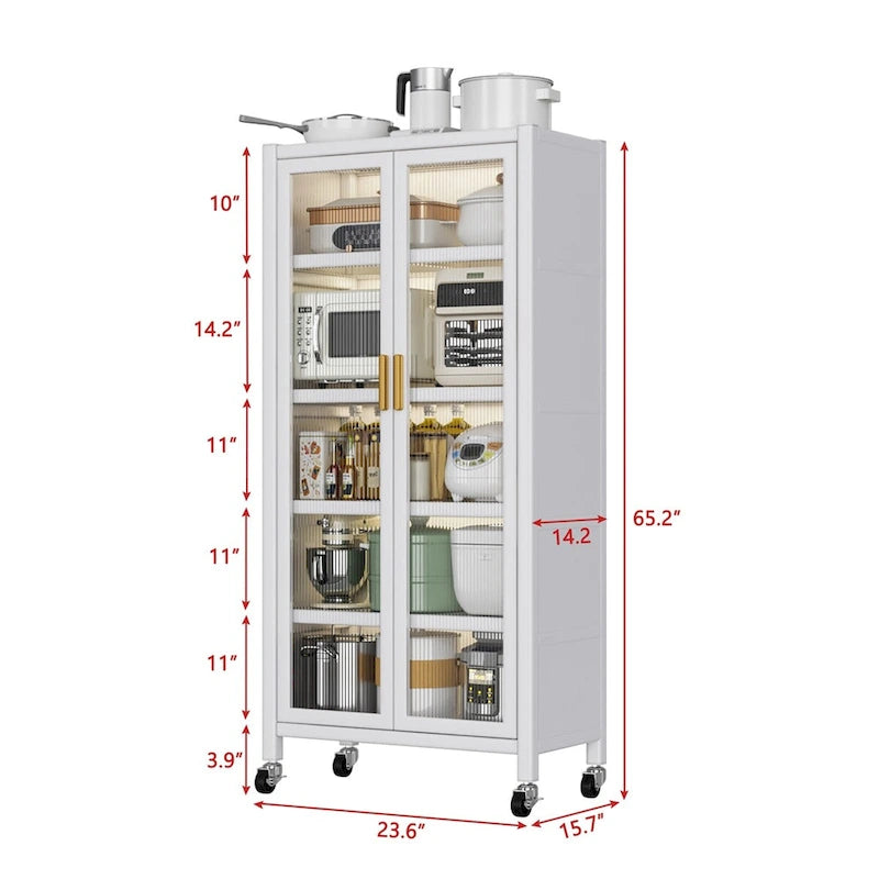 Étagère de cuisine ouverte, du sol au plafond, meuble de rangement pour micro-ondes