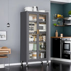 Étagère de cuisine ouverte, du sol au plafond, meuble de rangement pour micro-ondes