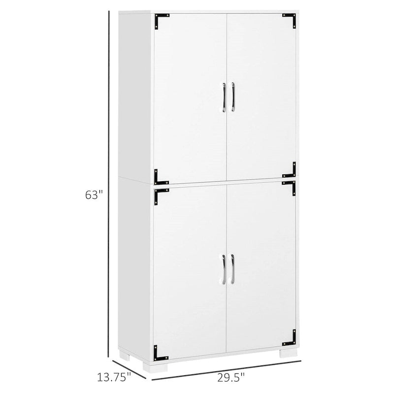 Armoire de cuisine avec 4 portes et étagères de rangement
