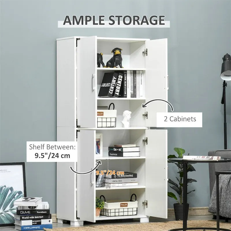 Armoire de cuisine avec 4 portes et étagères de rangement