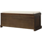 Banc d'entrée avec 3 paniers classiques en rotin amovibles - 43,7L x 15,7W x 17H