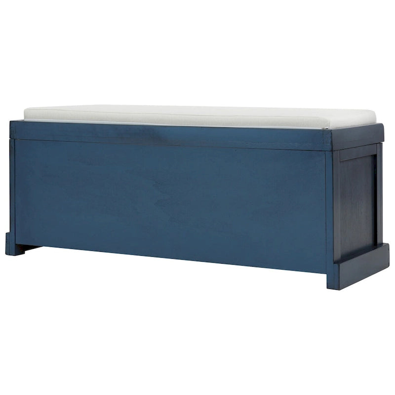 Banc d'entrée avec 3 paniers classiques en rotin amovibles - 43,7L x 15,7W x 17H