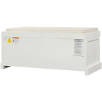 Banc d'entrée avec 3 paniers classiques en rotin amovibles - 43,7L x 15,7W x 17H