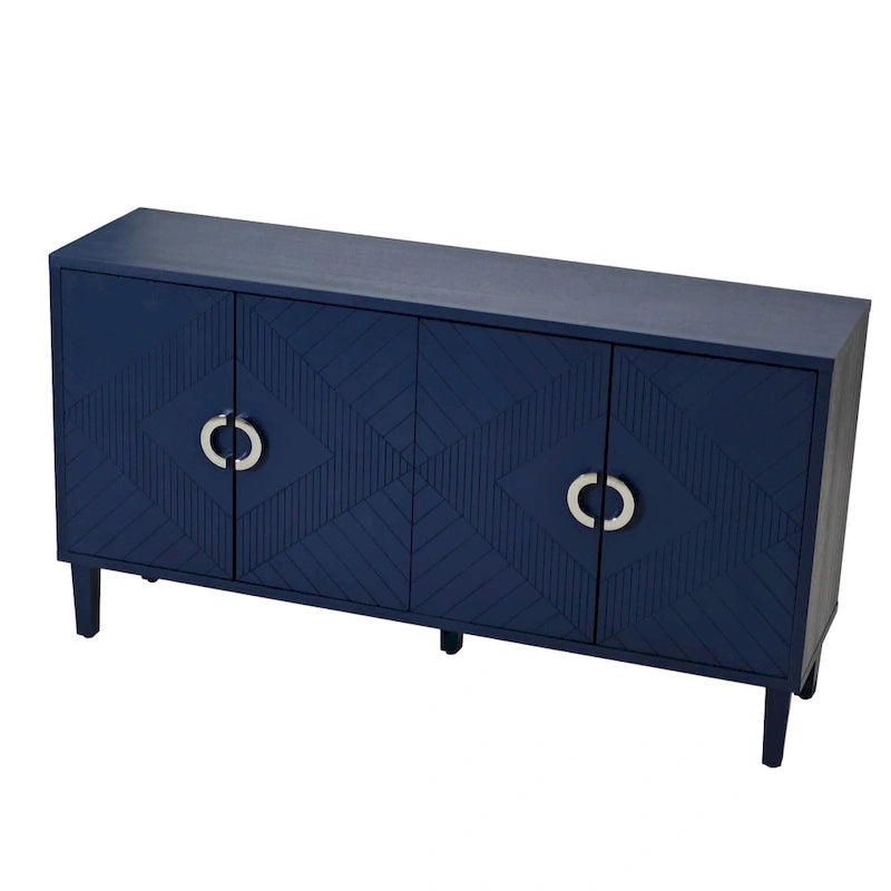 Armoire de rangement à 4 portes en MDF