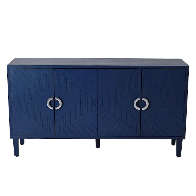 Armoire de rangement à 4 portes en MDF