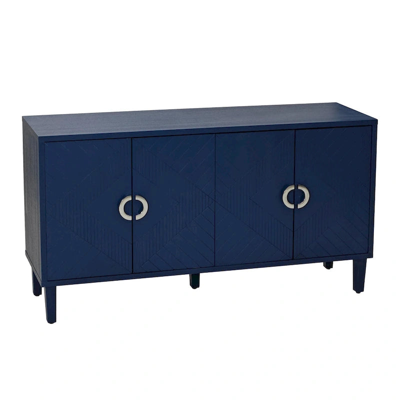 Armoire de rangement à 4 portes en MDF