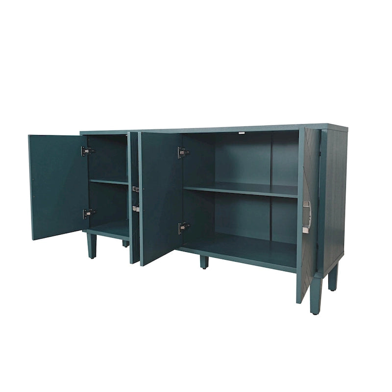 Armoire de rangement à 4 portes en MDF