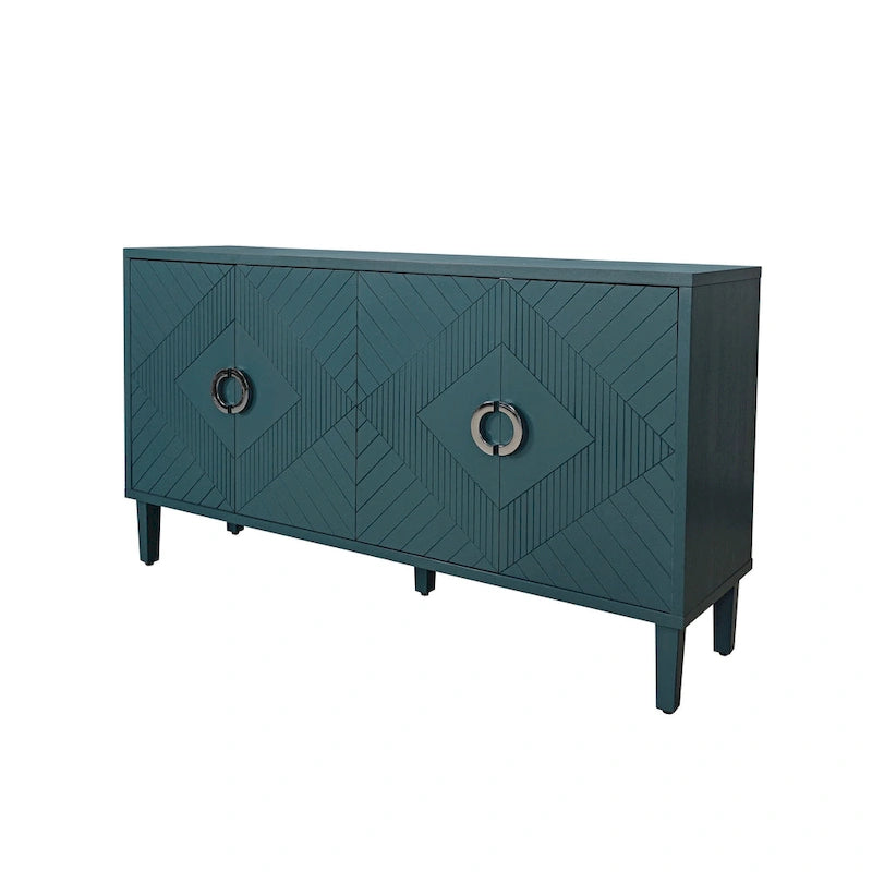 Armoire de rangement à 4 portes en MDF