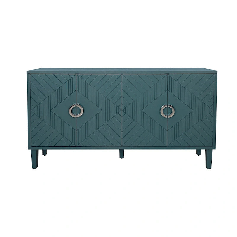 Armoire de rangement à 4 portes en MDF
