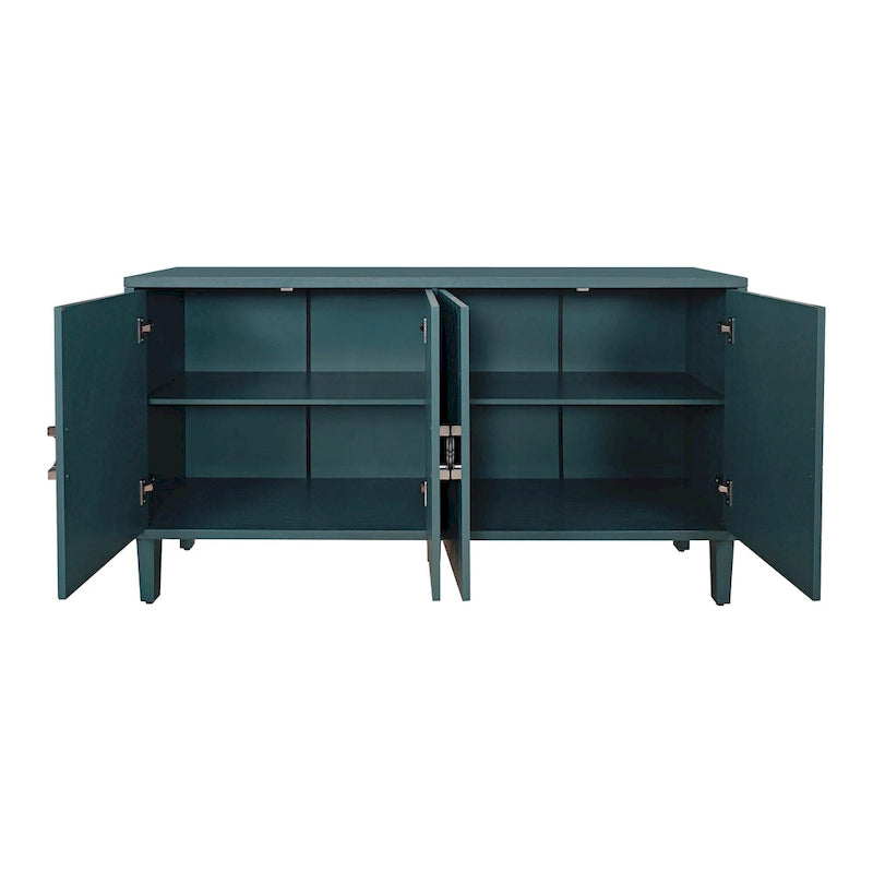 Armoire de rangement à 4 portes en MDF