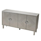Armoire de rangement à 4 portes en MDF