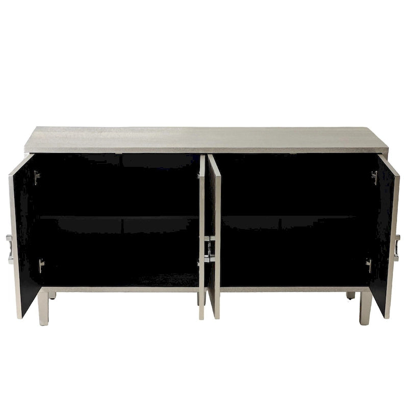 Armoire de rangement à 4 portes en MDF
