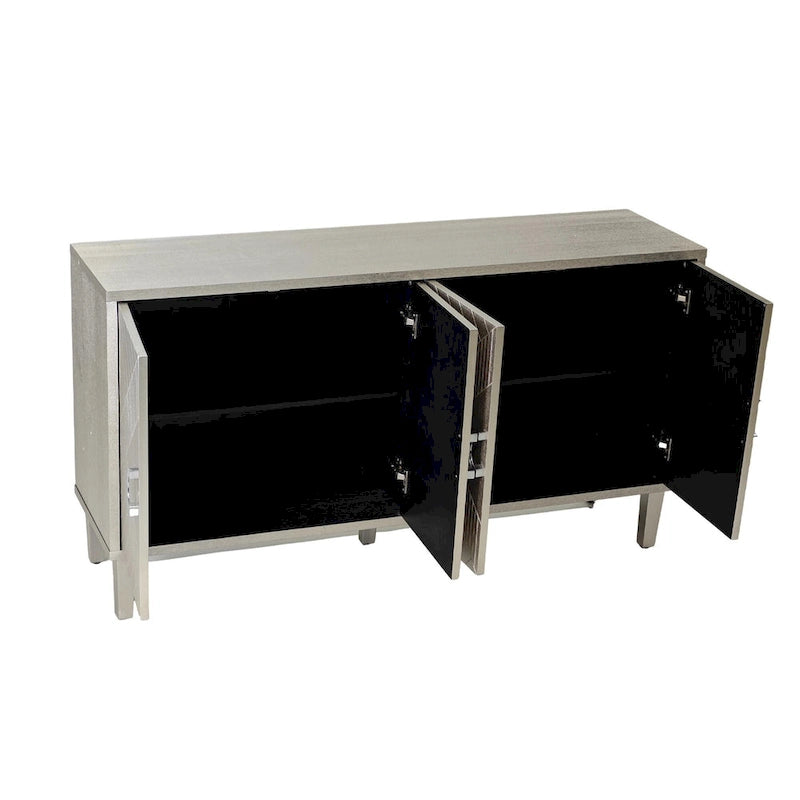 Armoire de rangement à 4 portes en MDF