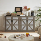 Meuble de rangement style grange avec portes coulissantes