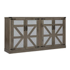 Meuble de rangement style grange avec portes coulissantes