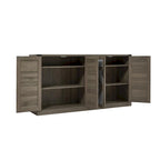 Meuble de rangement style grange avec portes coulissantes