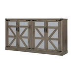 Meuble de rangement style grange avec portes coulissantes