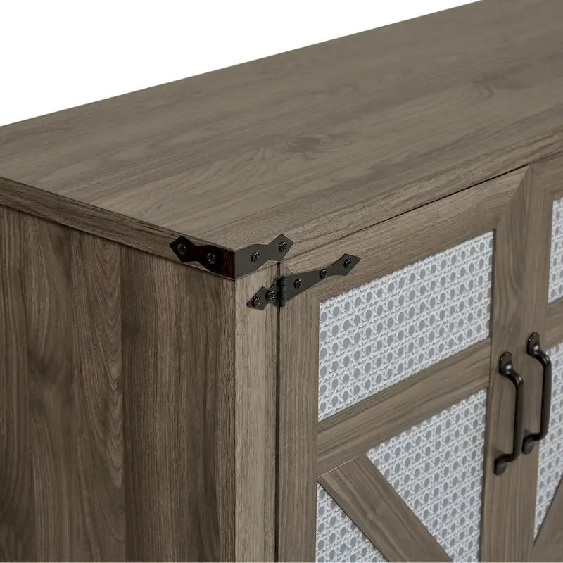 Meuble de rangement style grange avec portes coulissantes
