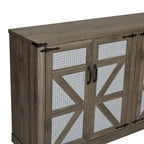 Meuble de rangement style grange avec portes coulissantes