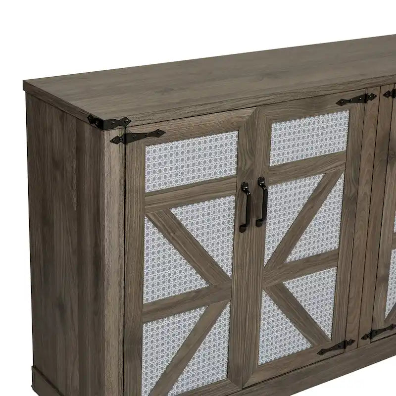 Meuble de rangement style grange avec portes coulissantes