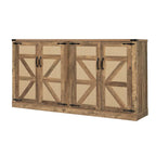 Meuble de rangement style grange avec portes coulissantes