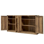Meuble de rangement style grange avec portes coulissantes