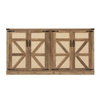 Meuble de rangement style grange avec portes coulissantes