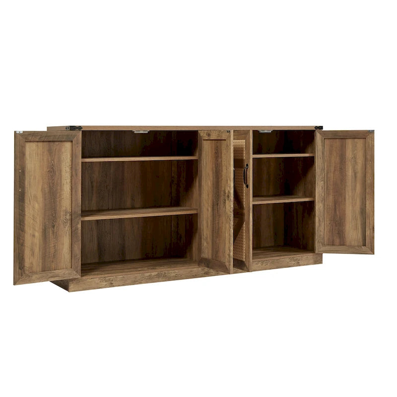 Meuble de rangement style grange avec portes coulissantes