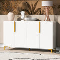 Buffet de rangement de 55" avec étagères réglables, finition brillante