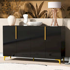 Buffet de rangement de 55" avec étagères réglables, finition brillante