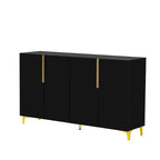 Buffet de rangement de 55" avec étagères réglables, finition brillante
