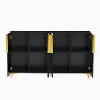 Buffet de rangement de 55" avec étagères réglables, finition brillante