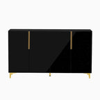 Buffet de rangement de 55" avec étagères réglables, finition brillante
