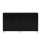 Buffet de rangement de 55" avec étagères réglables, finition brillante