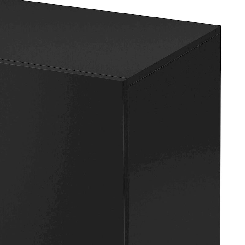 Buffet de rangement de 55" avec étagères réglables, finition brillante