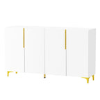 Buffet de rangement de 55" avec étagères réglables, finition brillante