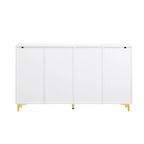 Buffet de rangement de 55" avec étagères réglables, finition brillante