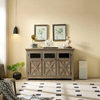 Buffet-bahut à 3 portes grand meuble de rangement